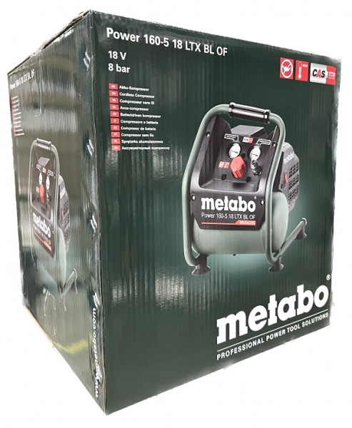 Metabo Power 160-5 18 LTX BL OF Akku-Kompressor Solo im Karton 601521850