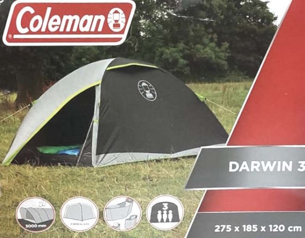 Coleman Darwin 3 Personen Outdoor Zelt grau 2176901