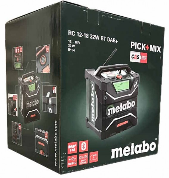 Metabo RC12-18 32W BT DAB+ Akku-Baustellenradio Solo 600779850