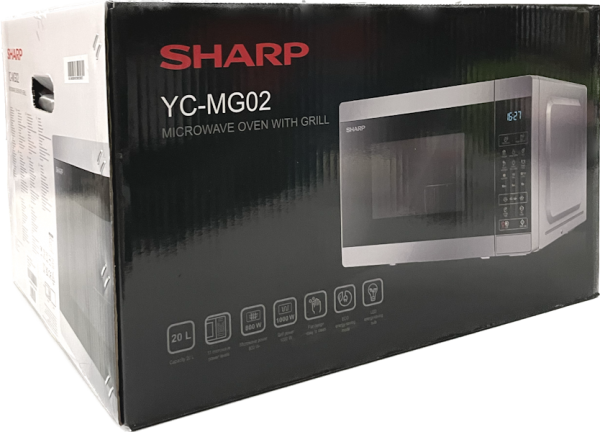 Sharp YC-MG252AE-S 25 Liter 900 W Grill Kombi-Mikrowelle silber