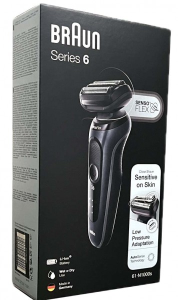 Braun Series 6-61-N1000s Wet &amp; Dry Herrenrasierer schwarz