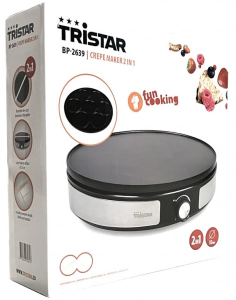 Tristar BP-2639 Crêpe-Automat 2 in 1 1.000 Watt Ø30cm