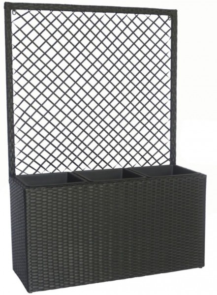 GreenGarden® 10203 Rattan Pflanzkübel mit Rankgitter 84 x 30 x 44 / 120 cm B-Ware