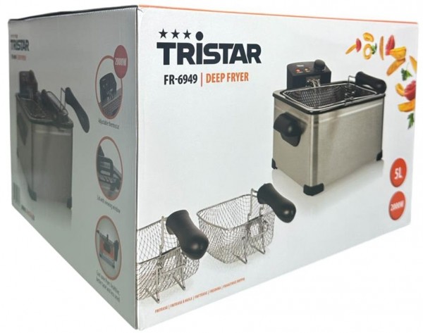 Tristar FR-6949 5 Liter Kaltzonen Fritteuse 2.000 Watt Edelstahl