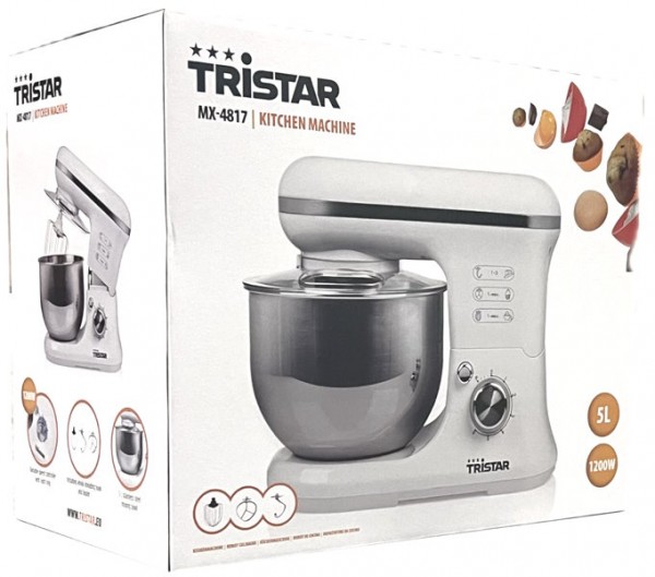 Tristar MX-4817 Küchenmaschine 5L 1.200W weiß / silber