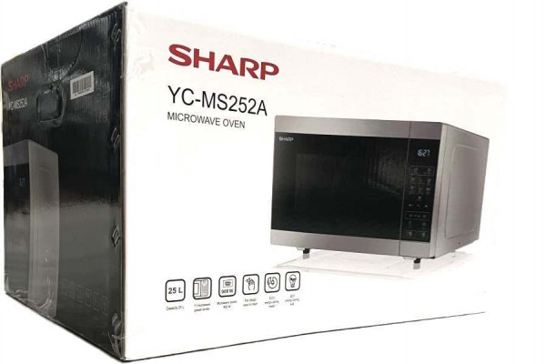 Sharp YC-MS252AE-S 25 Liter 900 W Kombi-Mikrowelle silber B-Ware