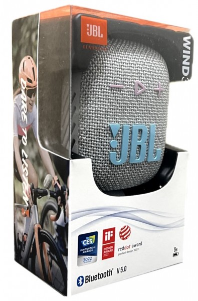 JBL Wind 3S Schlanker Lenker Bluetooth Laut­spre­cher Wireless für Fahrräder grau