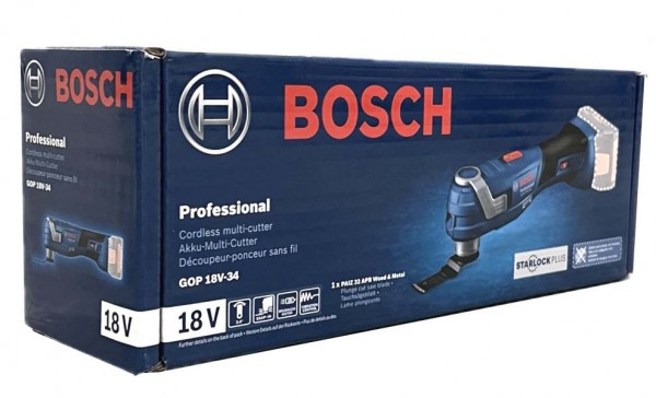 Bosch GOP 18V-34 Professional Akku-Multi-Cutter Solo 06018G2001