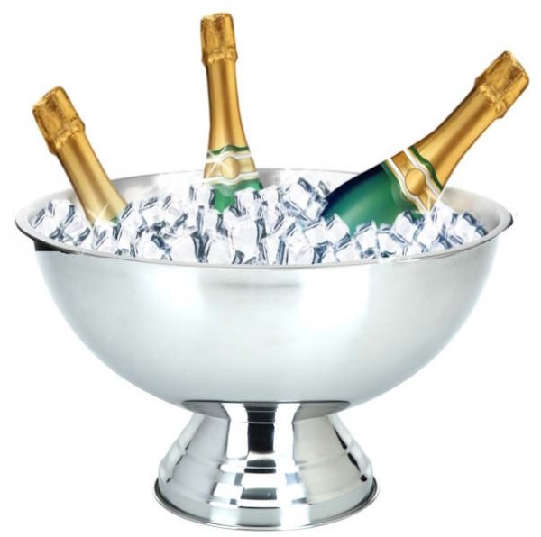 Living&gt;it® XL Edelstahl Champagner- / Sekt- / Weinkühler Höhe 24 cm, Ø 39 cm