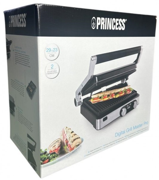 Princess 117310 Kontaktgrill Digital Master Pro 2.000 Watt Edelstahl