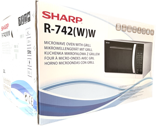 Sharp R-742 WW Kombi-Mikrowelle 25 Liter 900 W weiß B-Ware