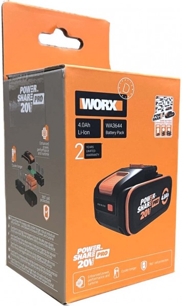 WORX WA3644 Akku Lithium 20V, 4.0 Ah Ersatzakku B-Ware