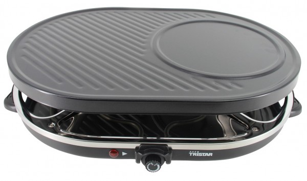 Tristar RA-2996 Raclette Grill 1.200 W bis zu acht Personen schwarz