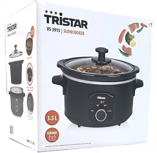 Tristar VS-3915 Slow-Cooker Digital Schnellkochtopf 3,5 Liter schwarz B-Ware