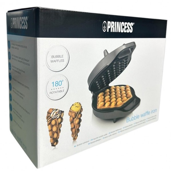 Princess 132465 Bubble Waffeleisen 700W schwarz