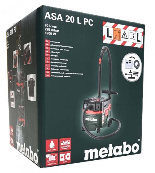 Metabo ASA 20 L PC Nass- und Trockensauger Allessauger 1.200W 602085000