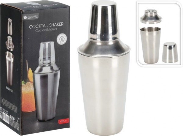 Living&gt;it® Edelstahl Cocktail-Shaker 500ml 3-teilig