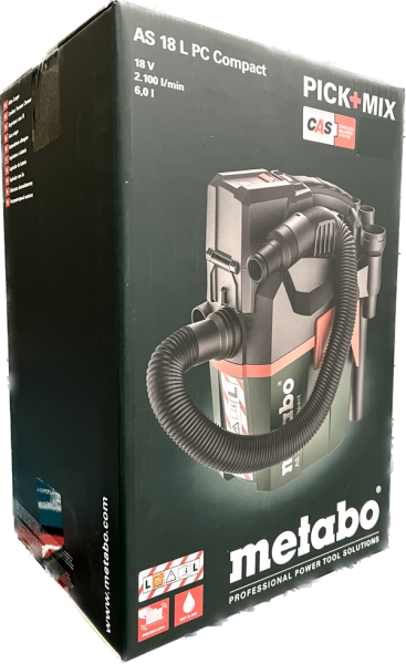 Metabo AS 18 L PC Compact Akku-Sauger 18V mit manueller Filterreinigung 602028850 B-Ware