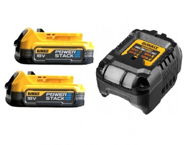 DeWalt DCB1102E2-QW Starter Kit 18V PowerStack 2x 1.7Ah + Ladegerät