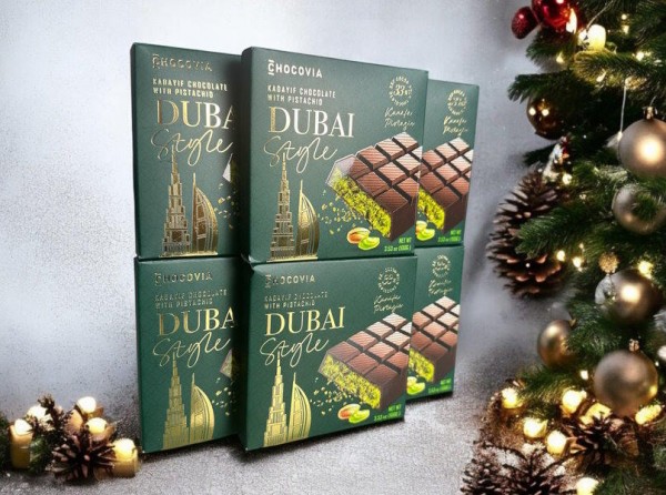 6x Dubai Schokolade 100g Pistazien mit Pistaziencreme und Kadayif