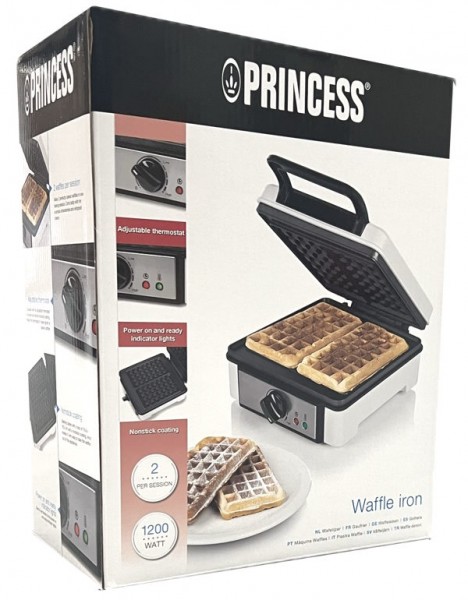 Princess 132397 Belgisches Waffeleisen 1.200W weiß