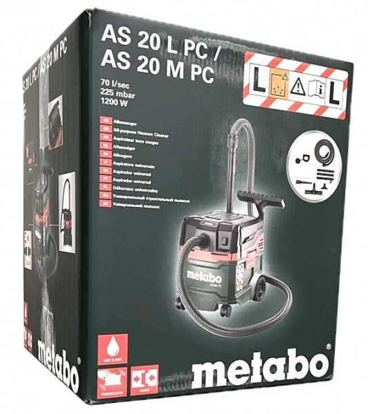 Metabo ASA 20 L PC Nass- und Trockensauger Allessauger 1.200W 602083000