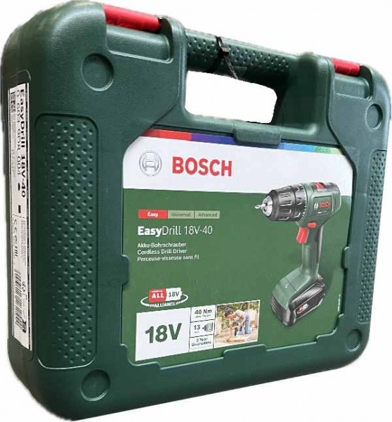 Bosch 18V-40 EasyDrill Akku-Bohrschrauber mit 2.0Ah Akku 06039D8004