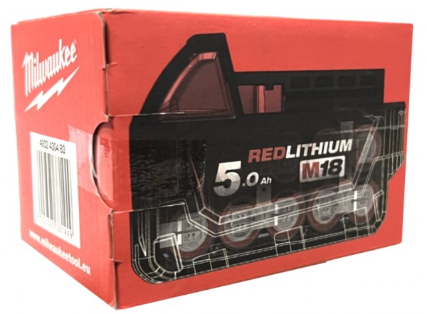 Milwaukee M18 B5 Ersatzakku 18V Redlithium 5.0 Ah Li-Ion